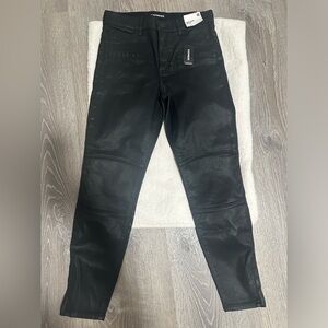 NWT Express Womens Black Ankle Leggings High Rise Black Size 0S Originally$98